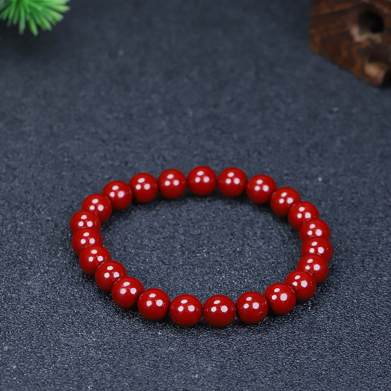 Gold Sand Round Beads Handmade Beaded Life Single Bracelet