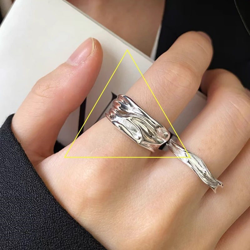 Women's Sier Simple Light Luxury High-grade Index Finger Open Rings
