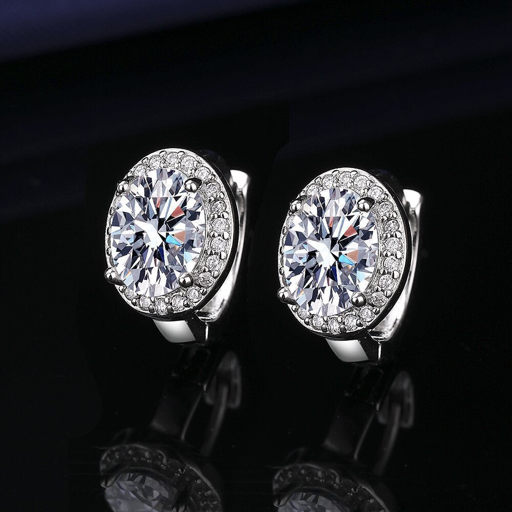 Live Broadcast Female Karat Fashion Elegant Zircon Ear Buckle