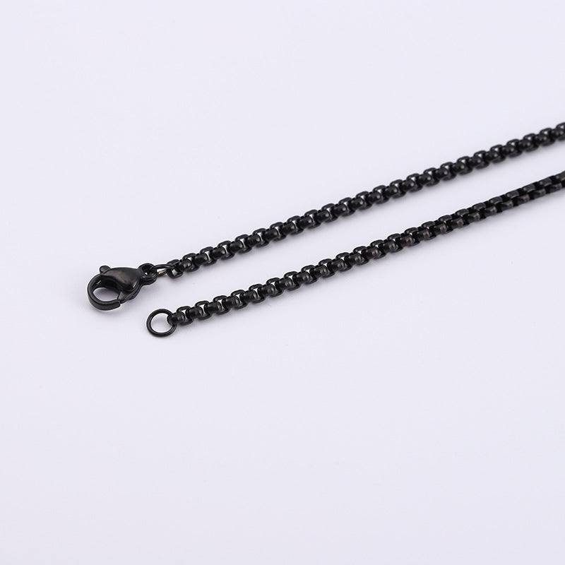 Titanium Steel Electroplating Craft Korean Fashion Square Necklaces