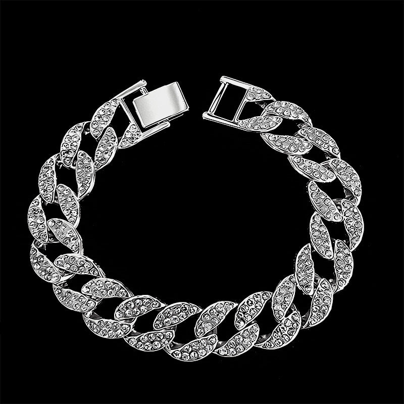 Cold Style Fashion Party Hipster Couple Full Diamond Bracelet