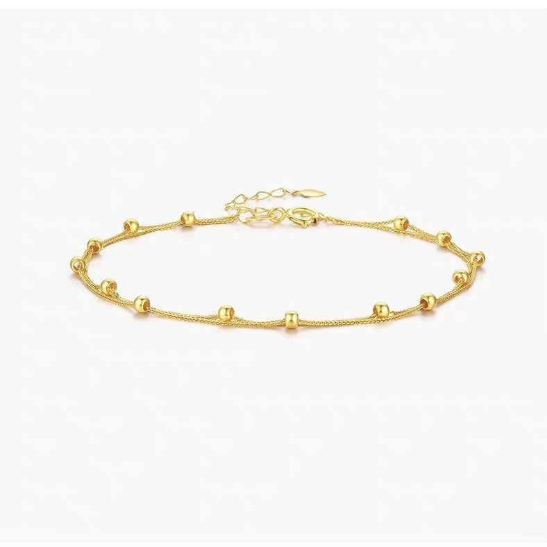 Women's Elegant High-grade Lucky Small Golden Beads Valentine's Bracelet