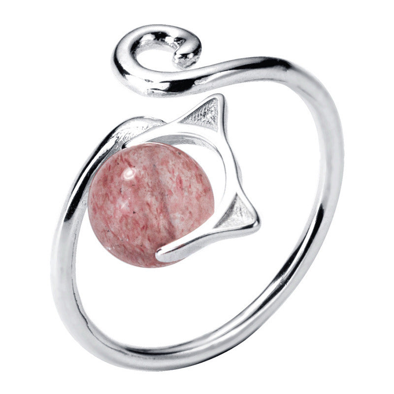 Women's Simple Cute Kitten Open Cat Paw Ear Puppy Rings