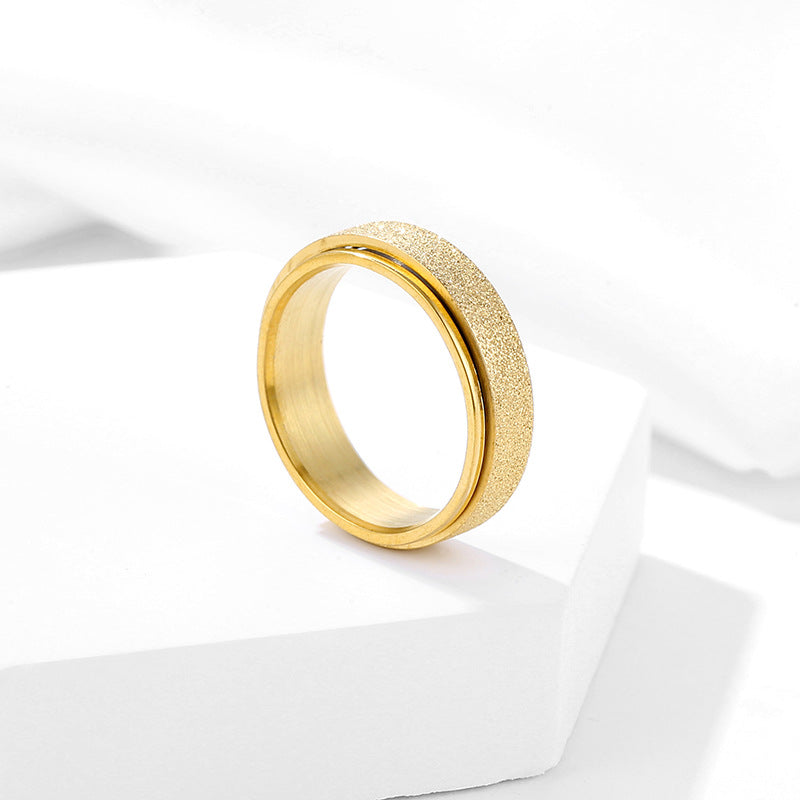 Colorful Pearl Sand Anxiety Useful Tool Rings
