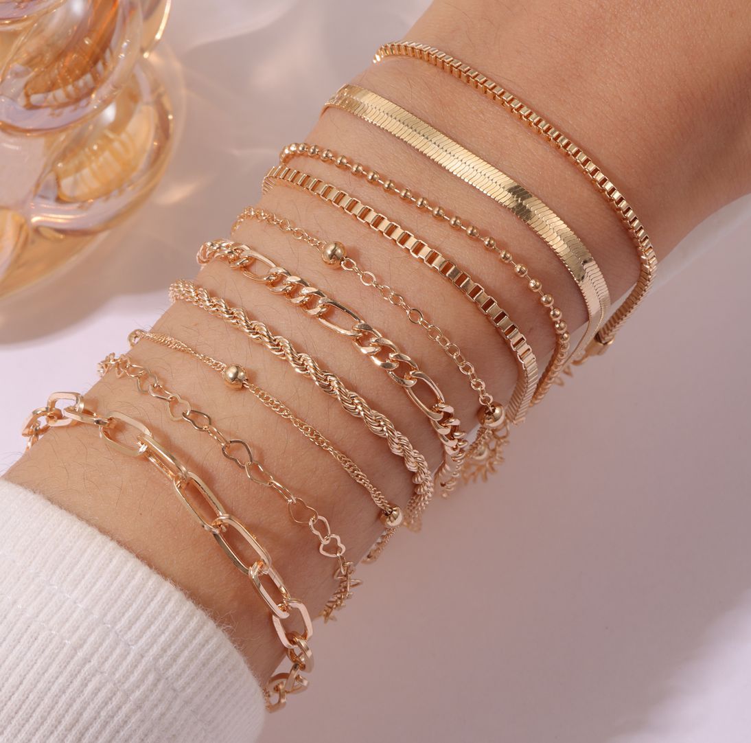 Charming Twist Glossy Irregular Punk Suit Bracelets