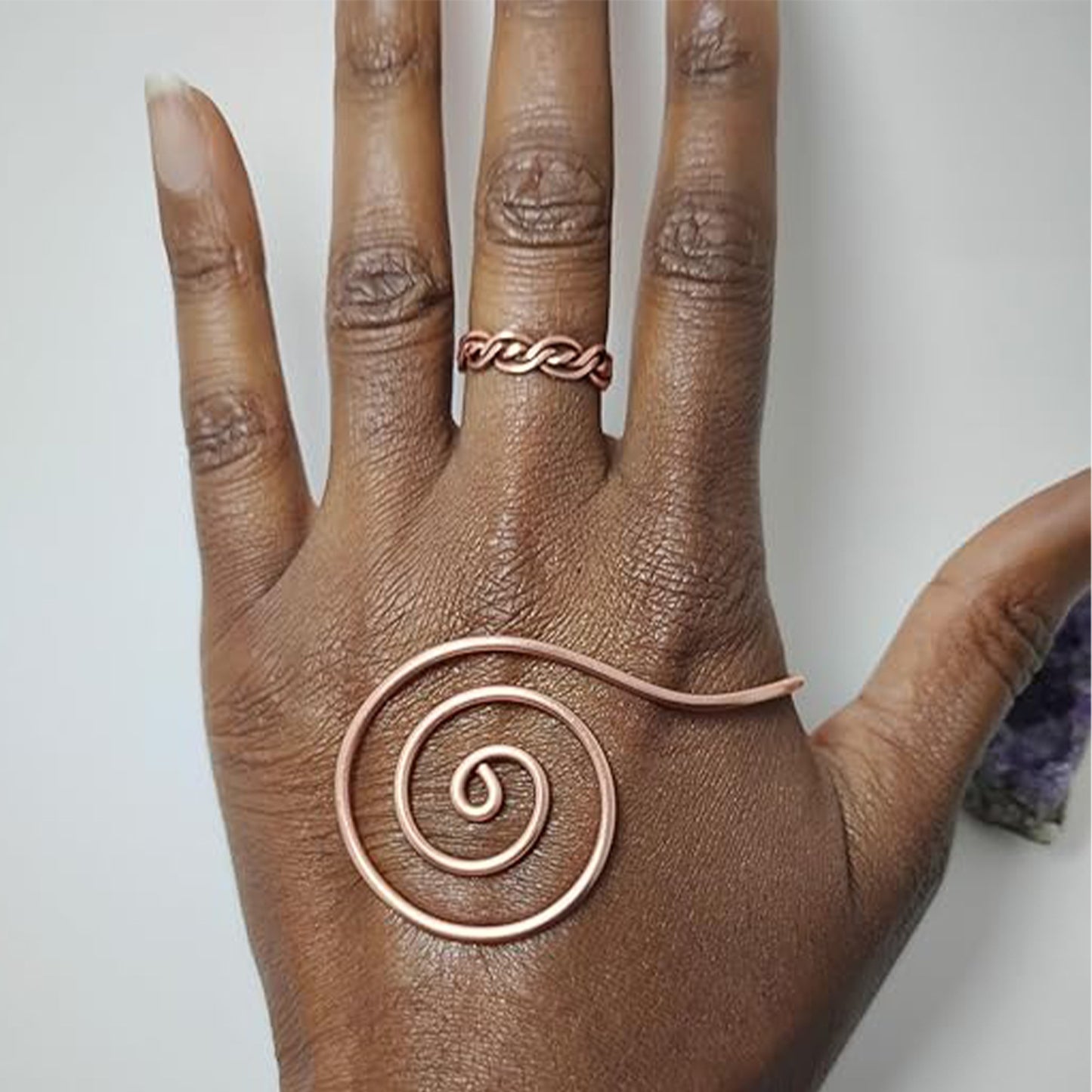 Classic Spiral Metal Handmade Circle Palm Bracelet