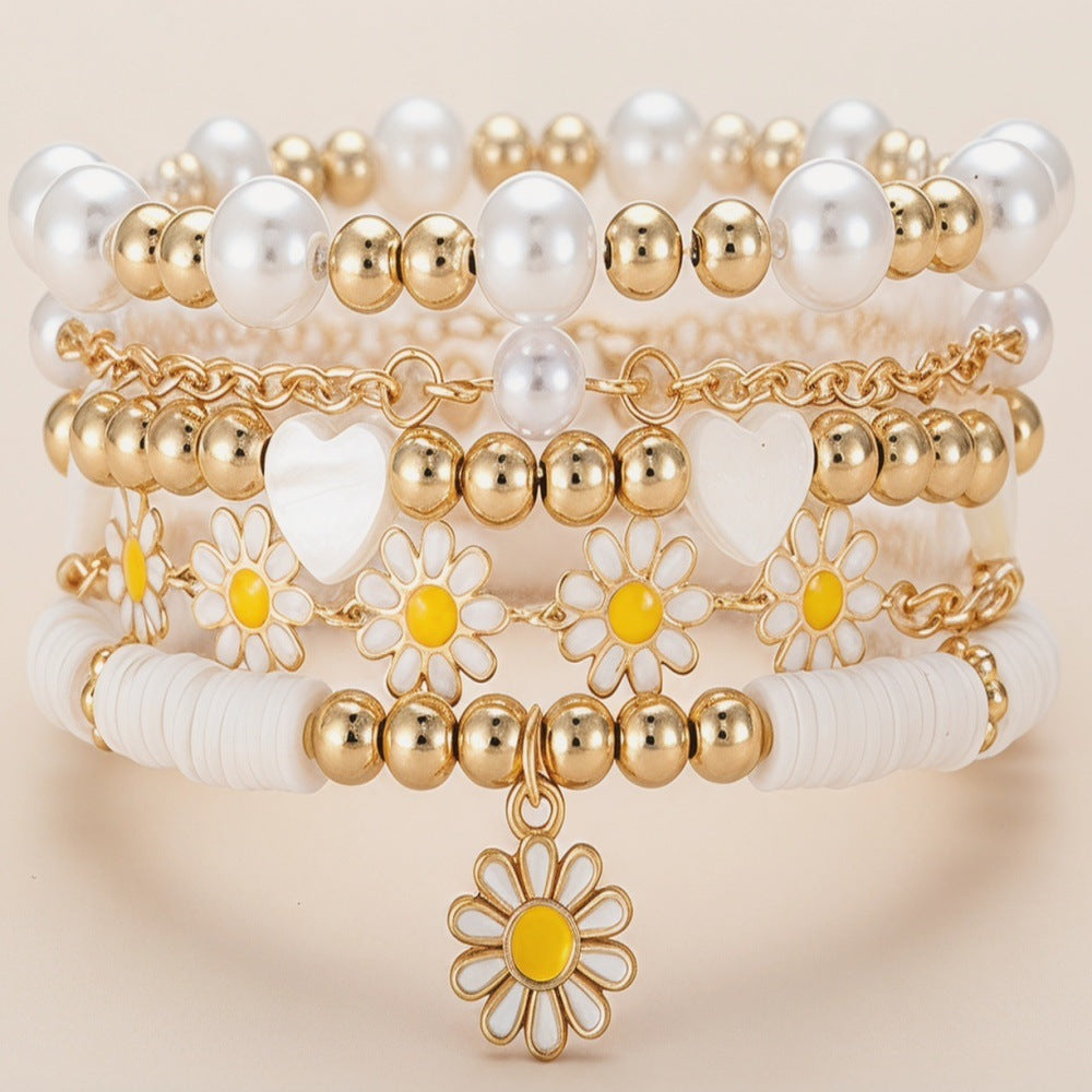 Women's Summer Sweet Refreshing Daisy Simple Flower Bracelet
