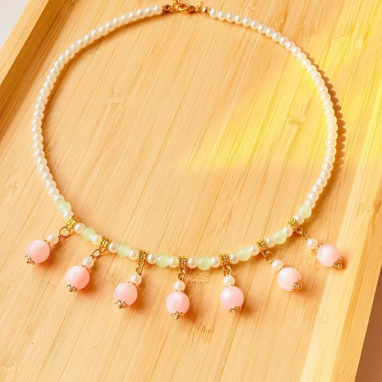 Han Clothing Ancient Style Pearl Of Precious Stones Chinese Elements Necklace