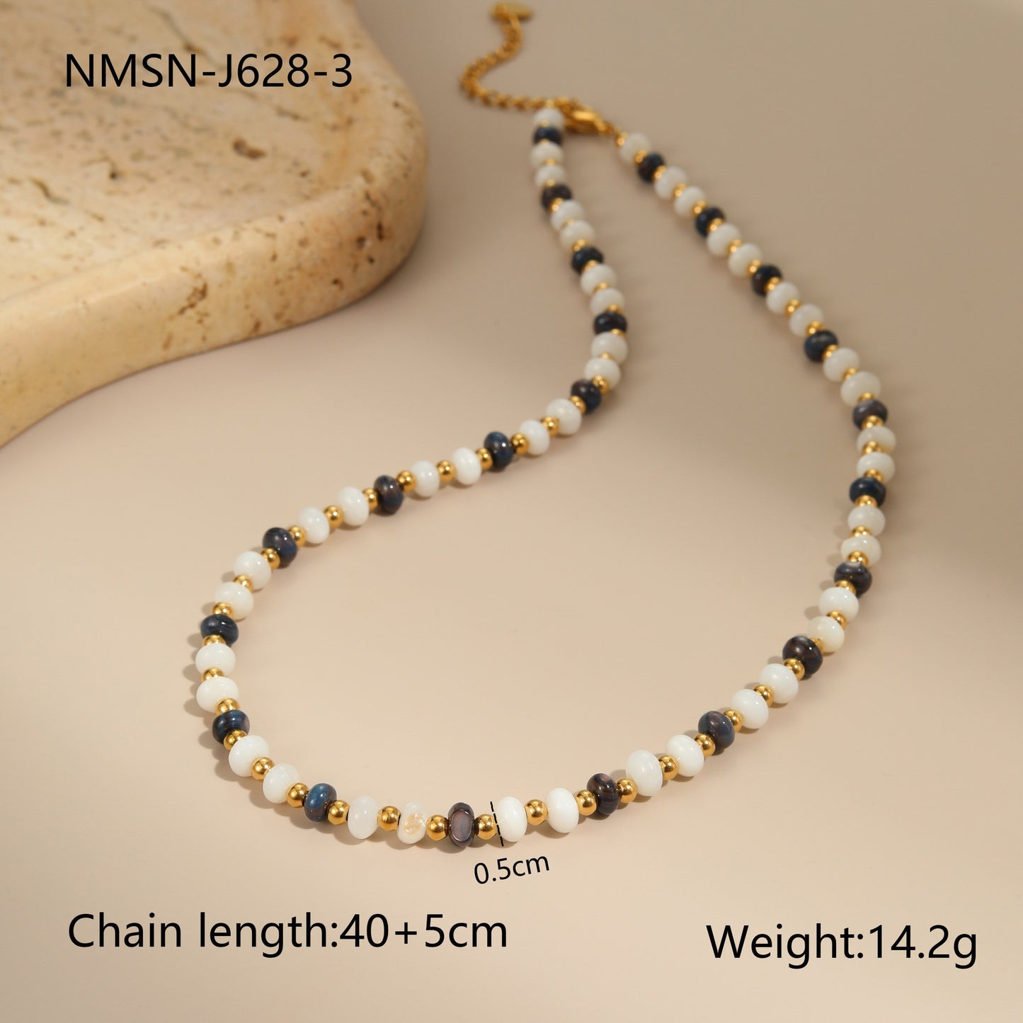 Women's Color Beads Stringed Starfish Suit Summer Necklaces