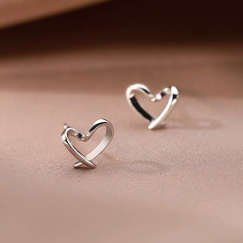 Women's Needle Cross Love Heart Heart-shaped Petite Rings