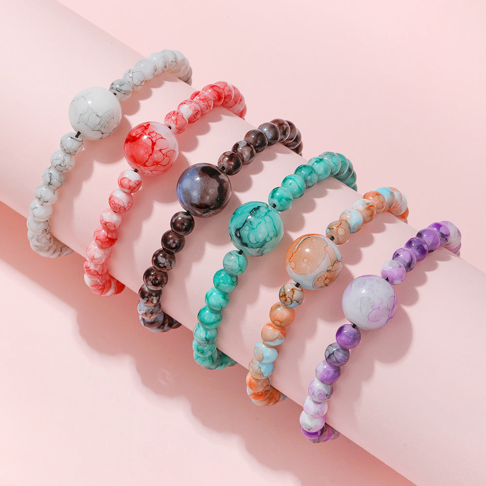 Women's String Beads Adjustable Ethnic Hand-woven Glass Bracelet