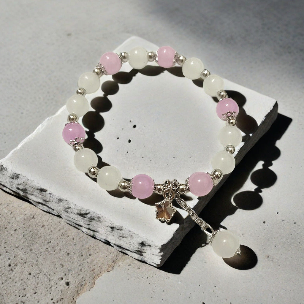 White Opal Butterfly Female Temperament Design Bracelets