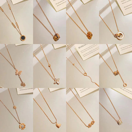 Chain Female Rose Gold Design High Necklaces