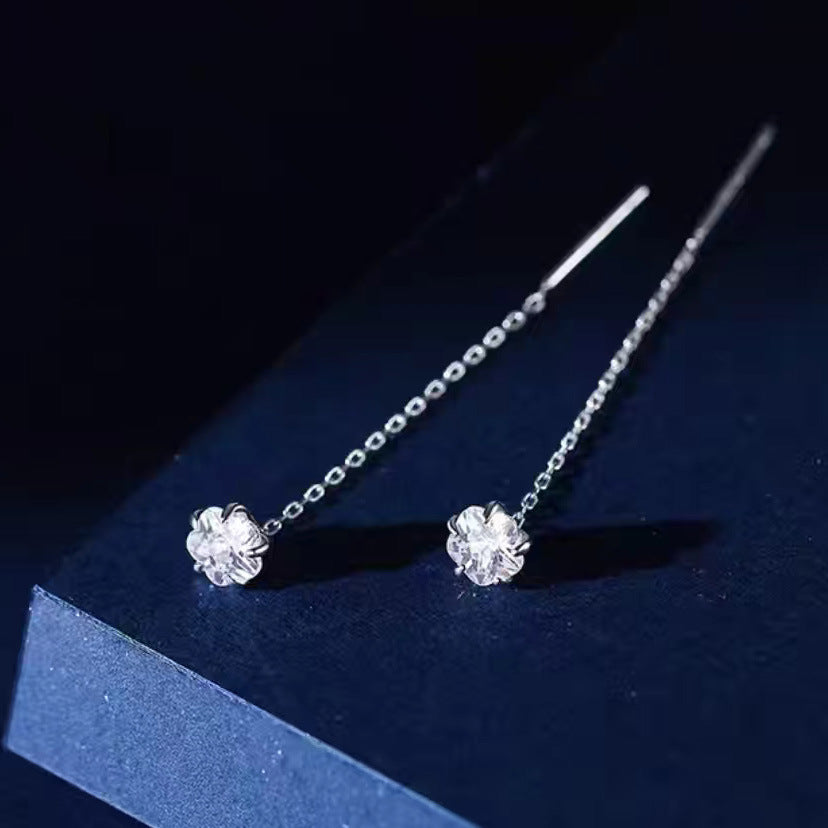 Women's Simple Pure Sier Star Light Luxury Ear Line