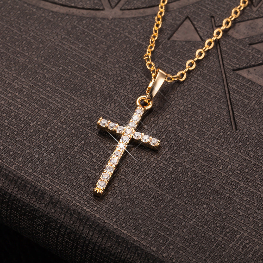 Women's Slouchy Cross Clavicle Chain Korean Necklaces