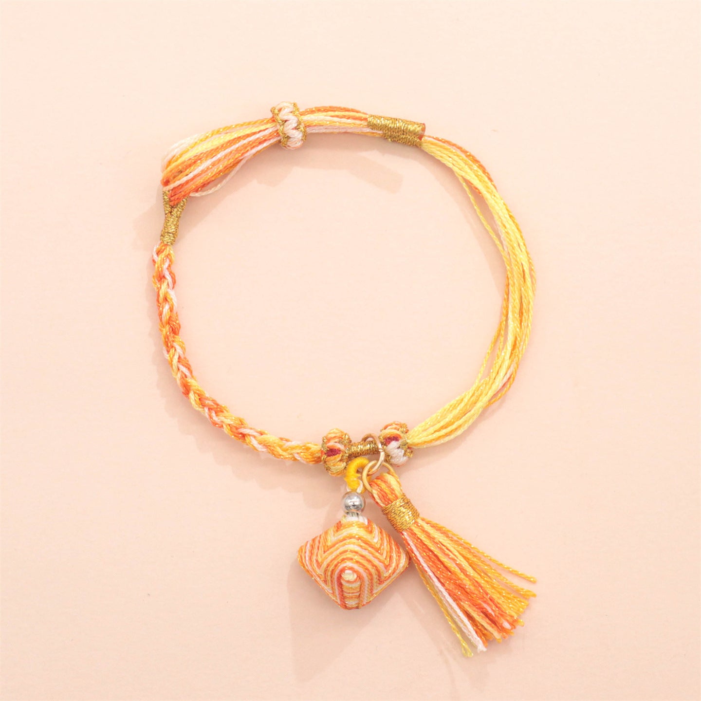 Festival Colorful Rope Carrying Strap Handmade Woven Bracelet