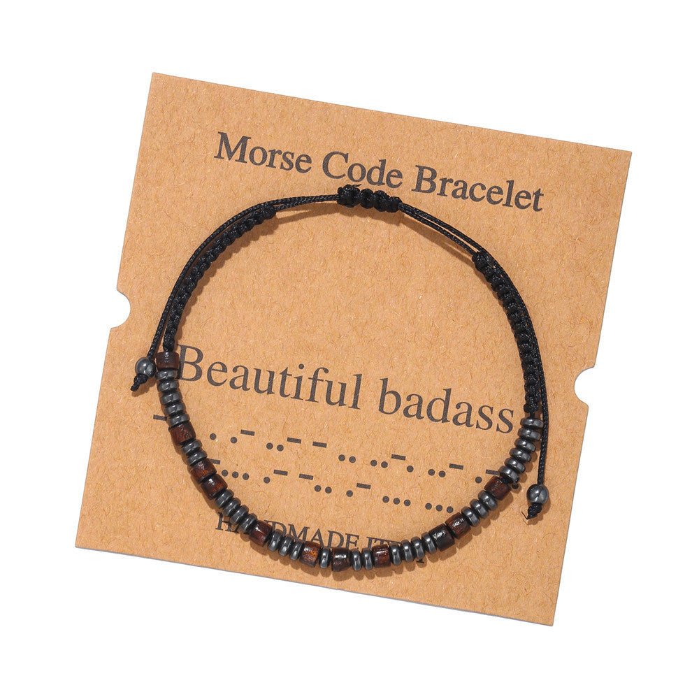 Moss Password Hand-woven Letters Numbers Vintage Bracelets