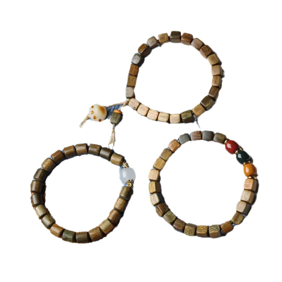 Women's & Men's Wooden Buddha Beads Bodhi Couple Sandalwood Ethnic Style Bracelet