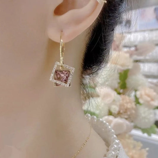 Sense Ear Geometric Crystal Trendy Temperament Wild Rings