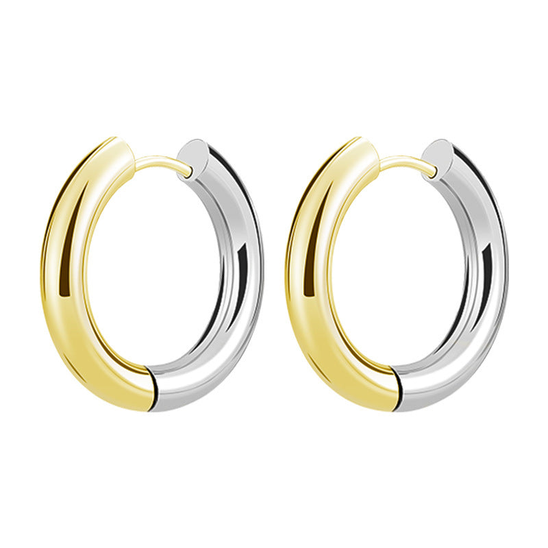Thick Wire Diameter Glossy Titanium Steel Ear Buckle