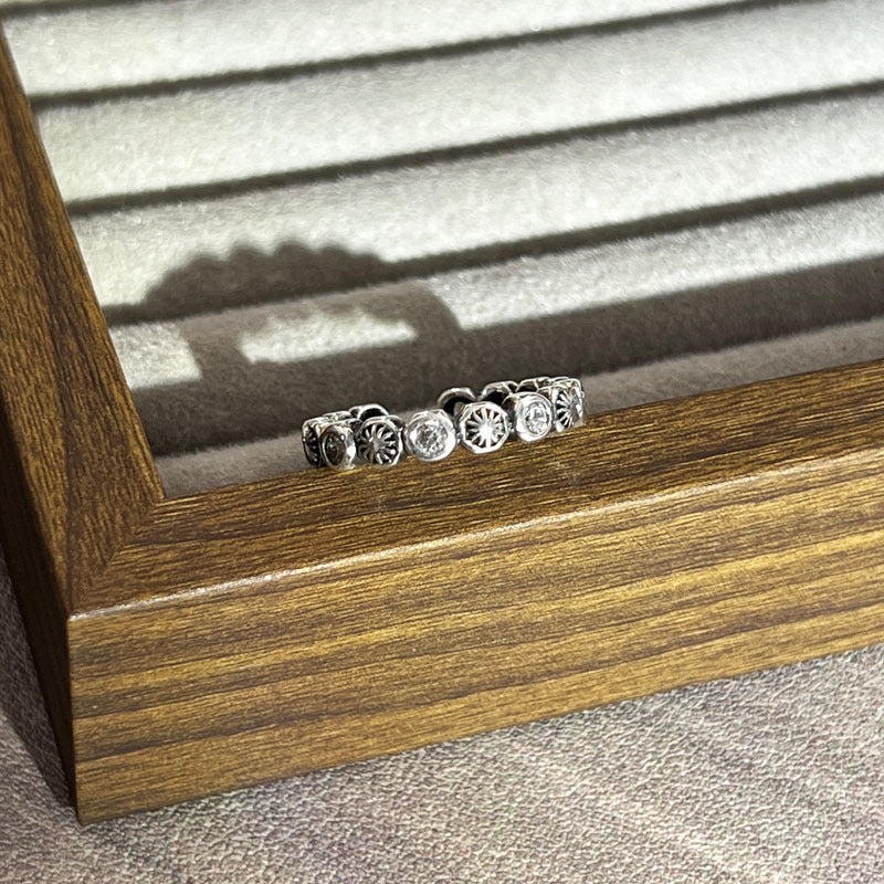 Trendy Vintage Flower-de-luce Cross Punk Open Female Dark Style Crown Rings