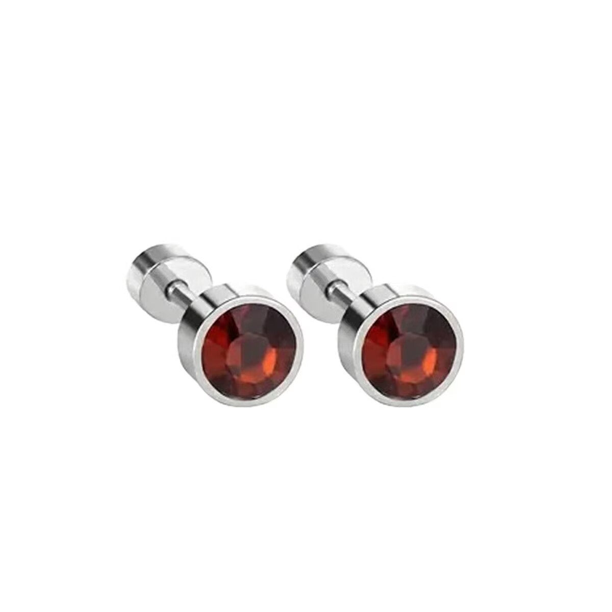Stainless Steel Diamond Cup Car Plug Ear Bone Seconds Stud Earrings