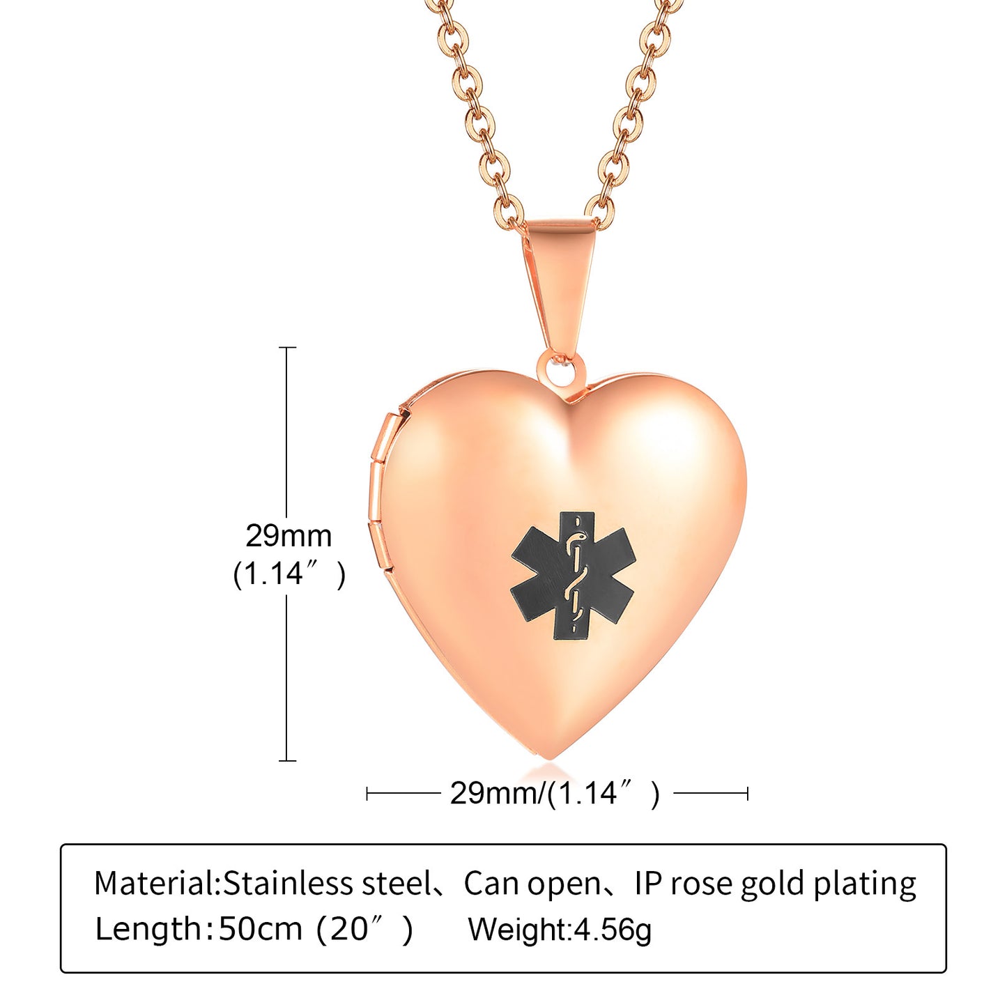 Stainless Steel Heart Shape Can Open Pendants