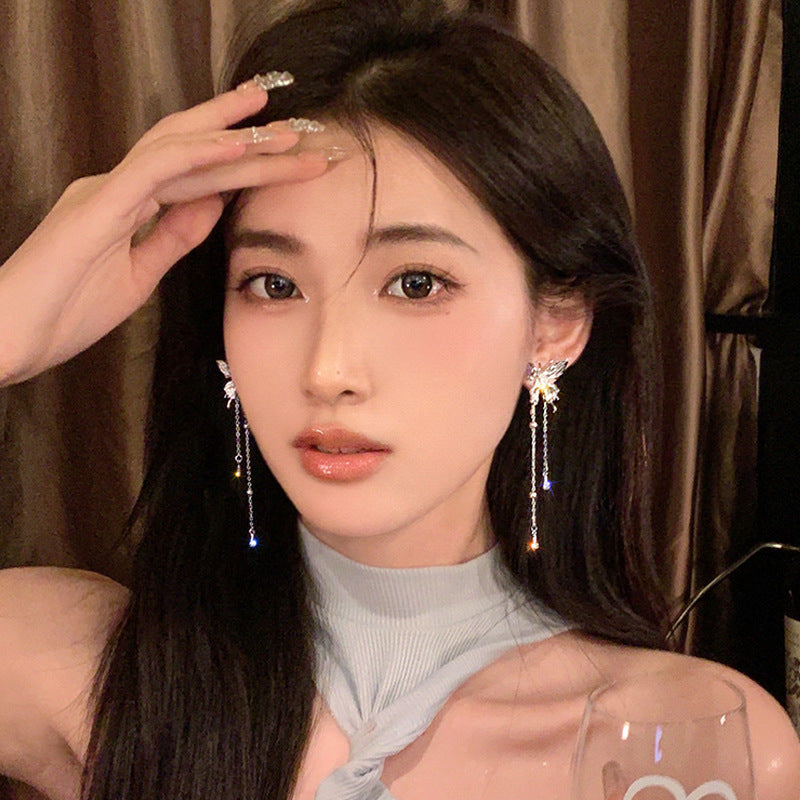 Long Fringe Female Light Luxury Minority Earrings