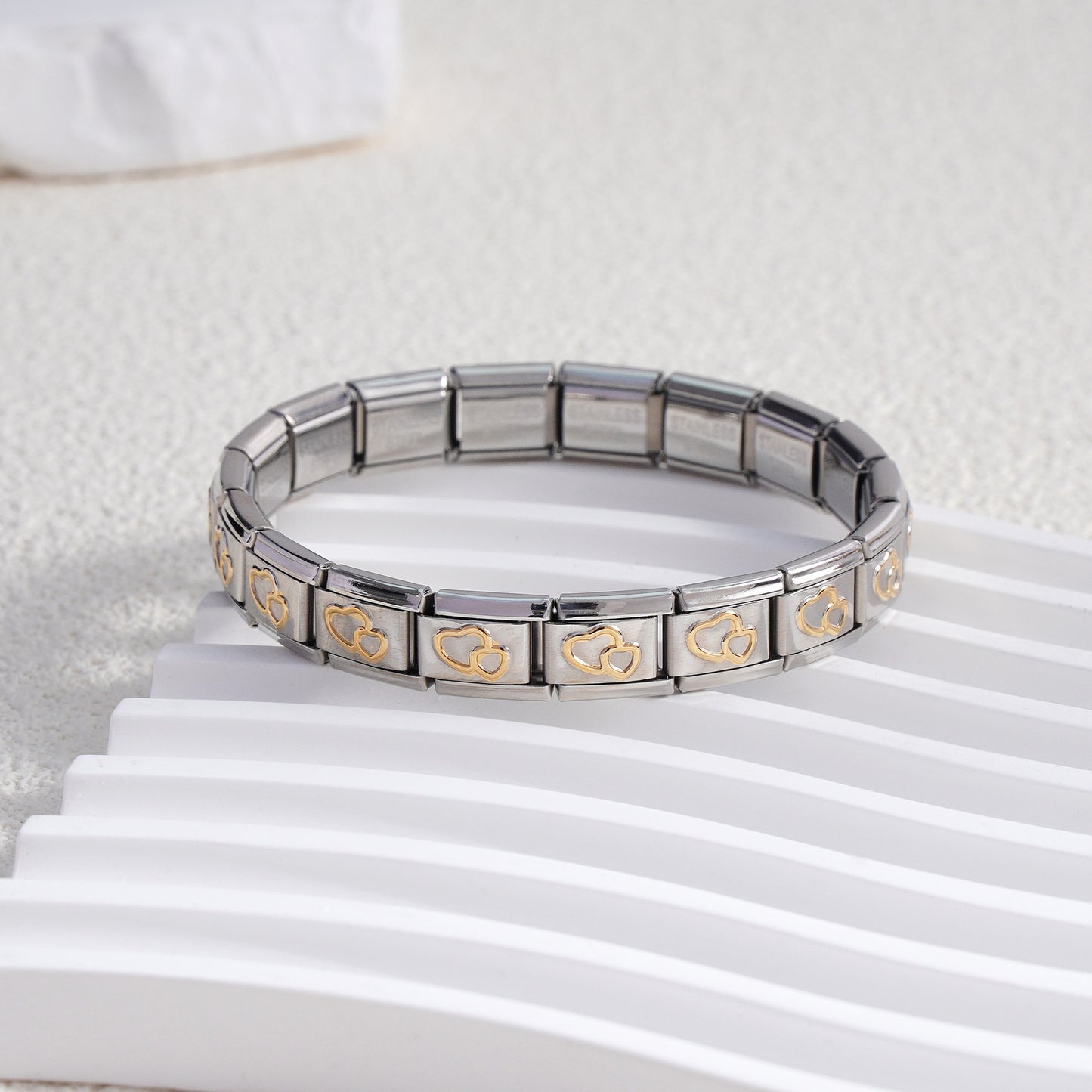 Innovative Classic Module Gold-plated Pattern Stainless Bracelets