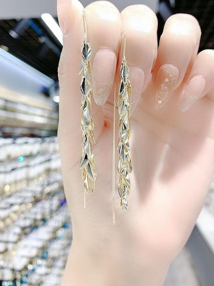 Opal Tassel Tide Chain Super Fairy Long Ear Line