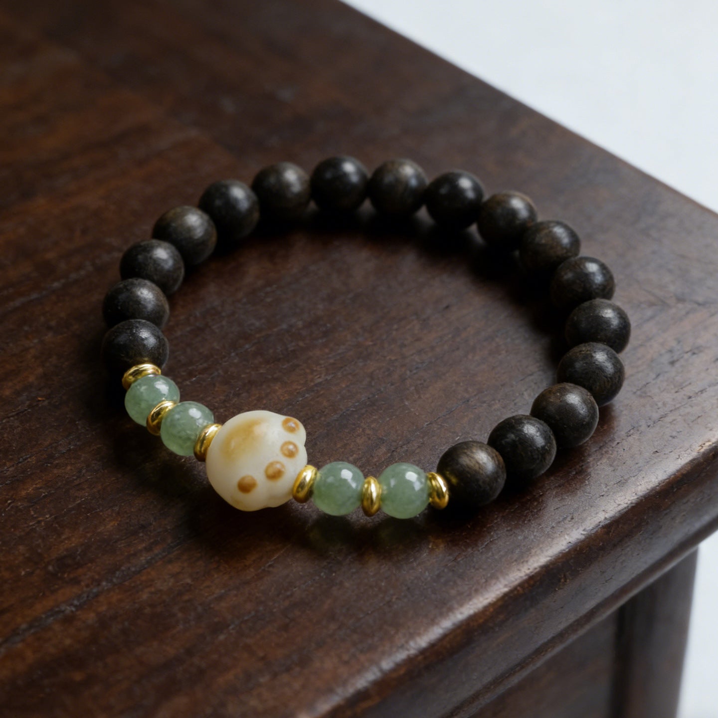 Women's Chacate Eaglewood Single Circle Cat's Paw Bodhi Vintage Buddha Beads Bracelets