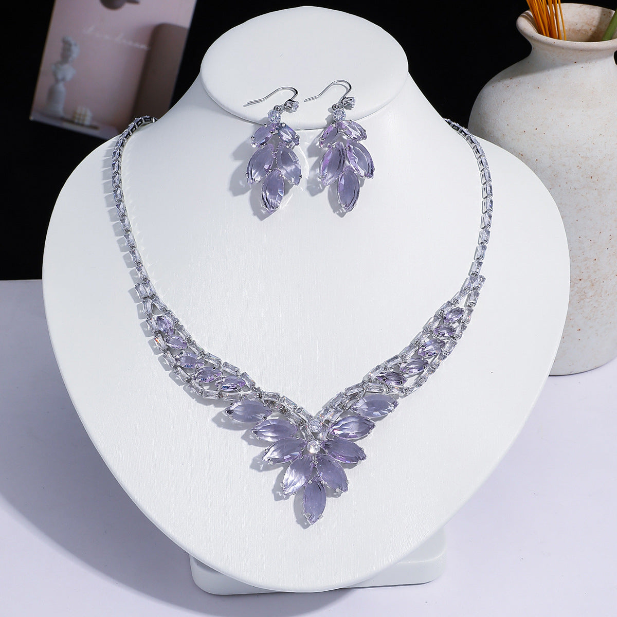 Fashion Trend Zircon Green Butterfly Tassel Necklace