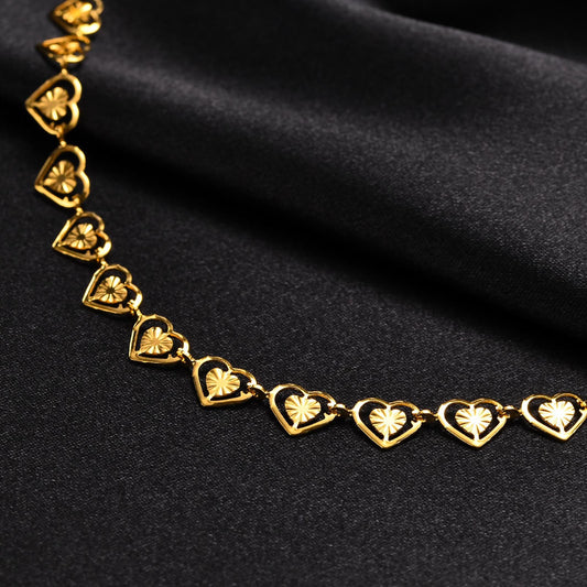 Heart Shape Handmade Chain Clavicle Live Necklaces