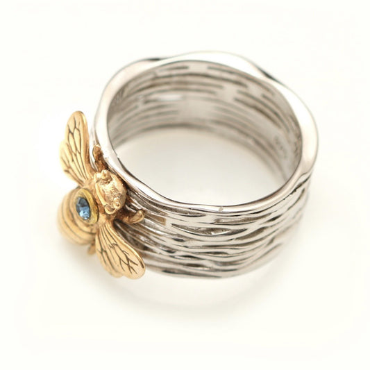 Development Fashion Bee Two-color Alloy Ornament Rings