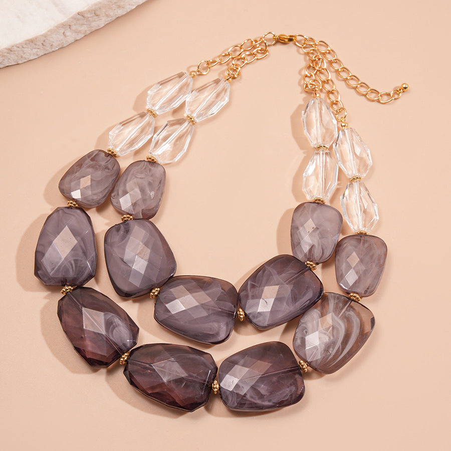 Women's Irregular Beaded Personalized Minority Seaside Vacation Necklaces