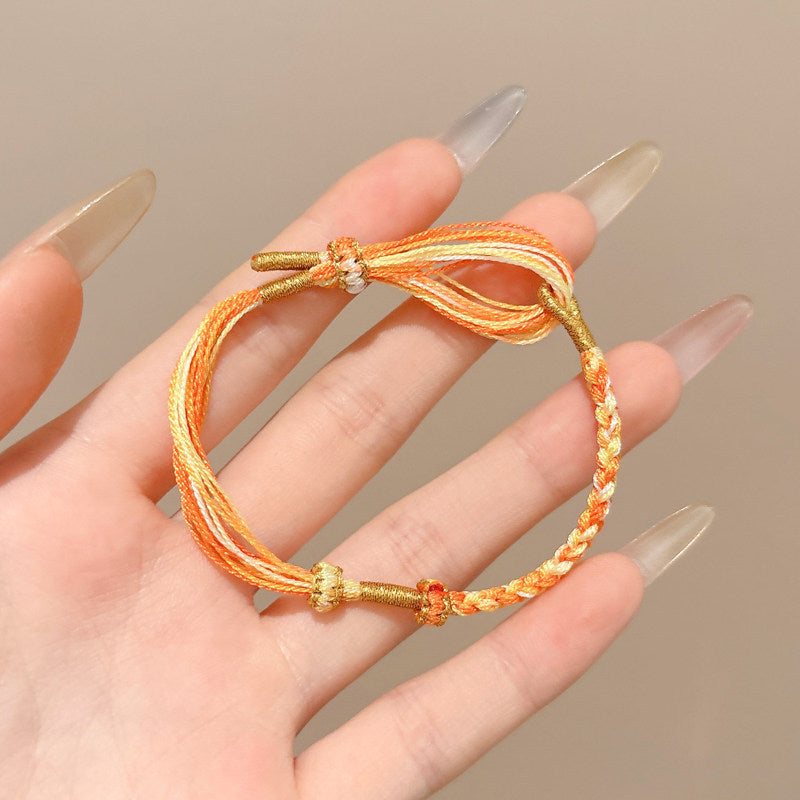 Women's & Men's Colorful Braided Rope Thread Design Simple Bracelet