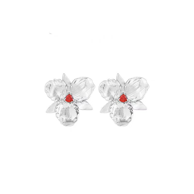 Women's Retro High Sense Simple Niche Design Flower Stud Earrings