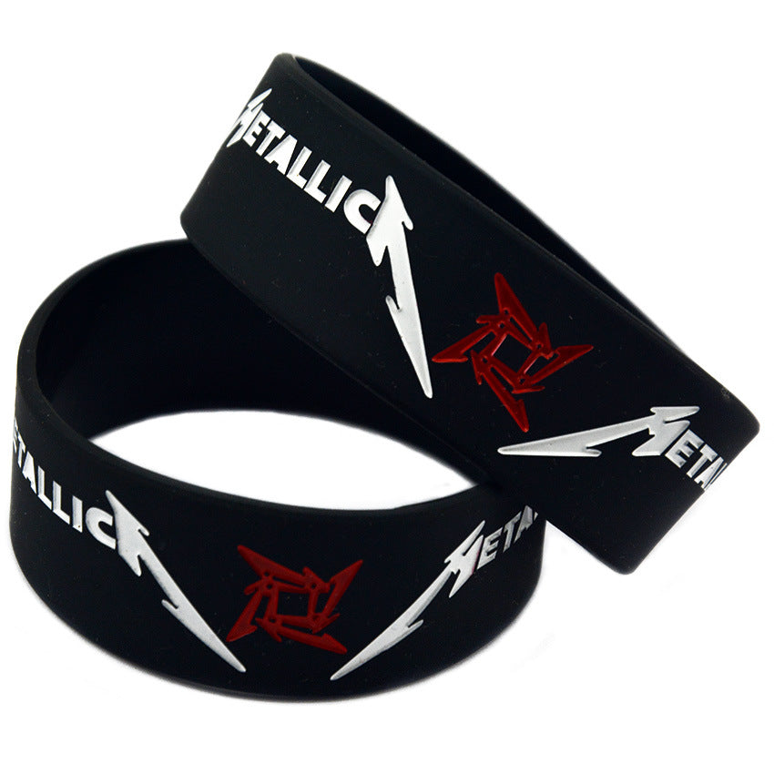 Silicone Fashion Music Hand Strap Trendy Hip Hop Bracelet