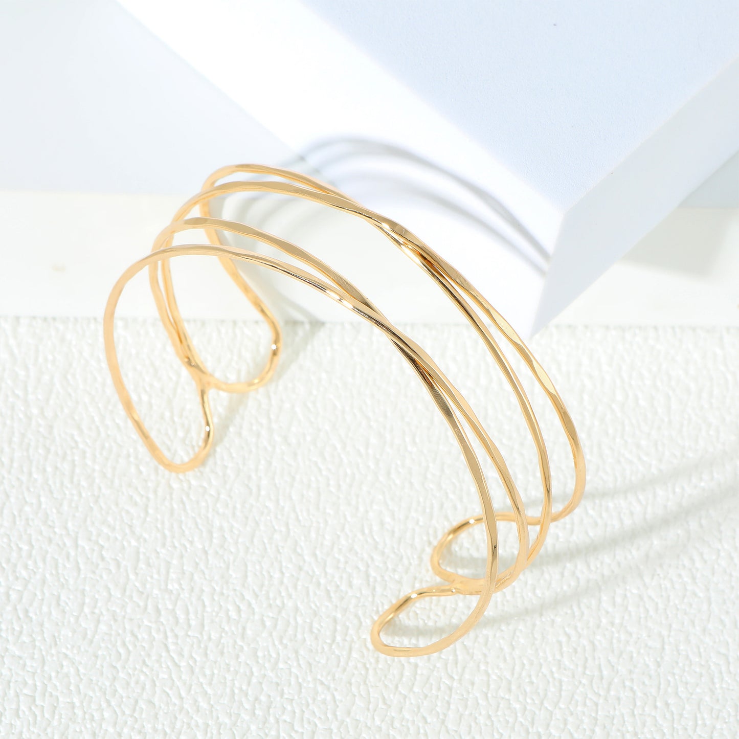 Women's Upper Arm Golden Bride Open-ended Simple Bracelet