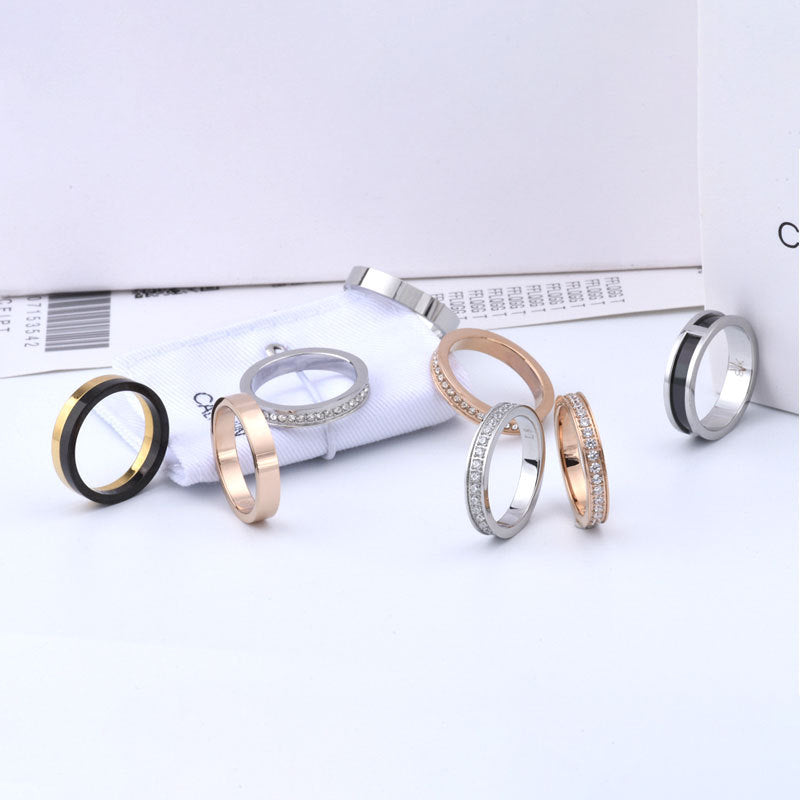 Women's & Men's Couple One Pair Fashion Personality Simple Rings