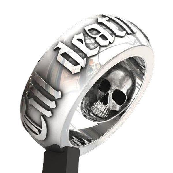 Men's Black Fashion Creative To Die Forever Ring