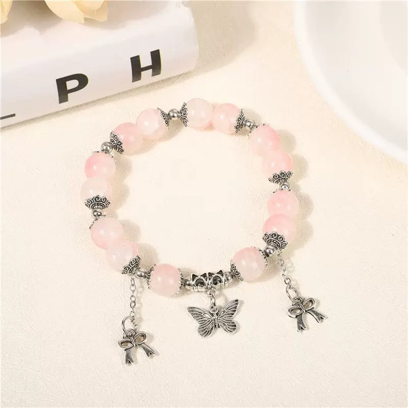 Mori Style Star Sea Antique Sier Butterfly Beaded Bracelets