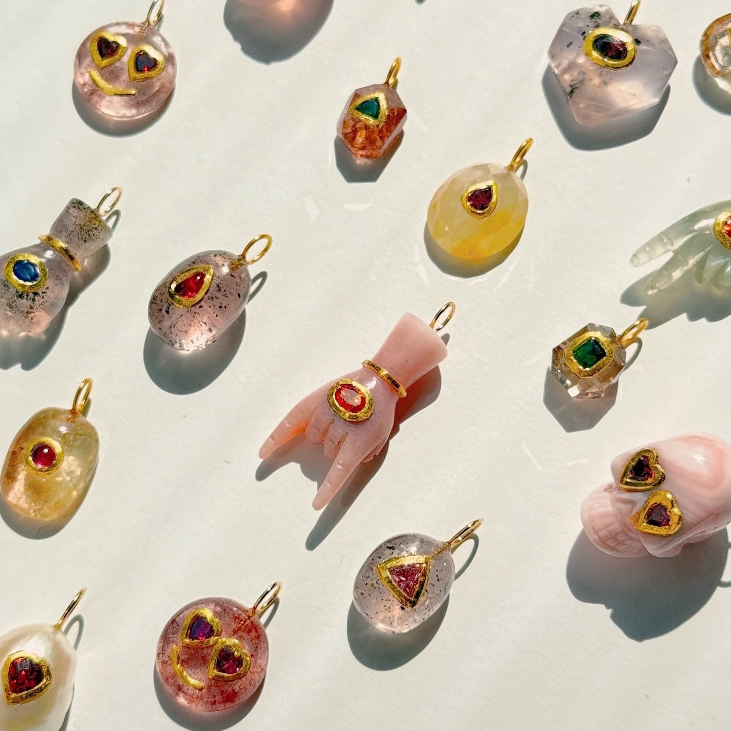 Dopamine Stainless Steel Color Birthstone Zircon Pendants