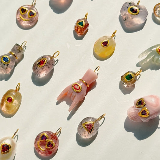 Dopamine Stainless Steel Color Birthstone Zircon Pendants