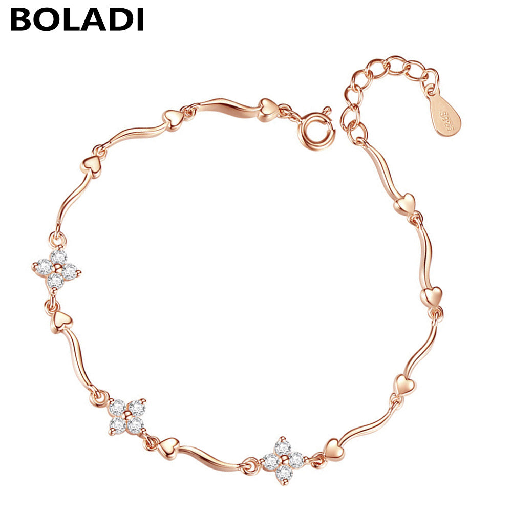 Women's Four-leaf Bardo Design Light Luxury Korean Simple Bracelets