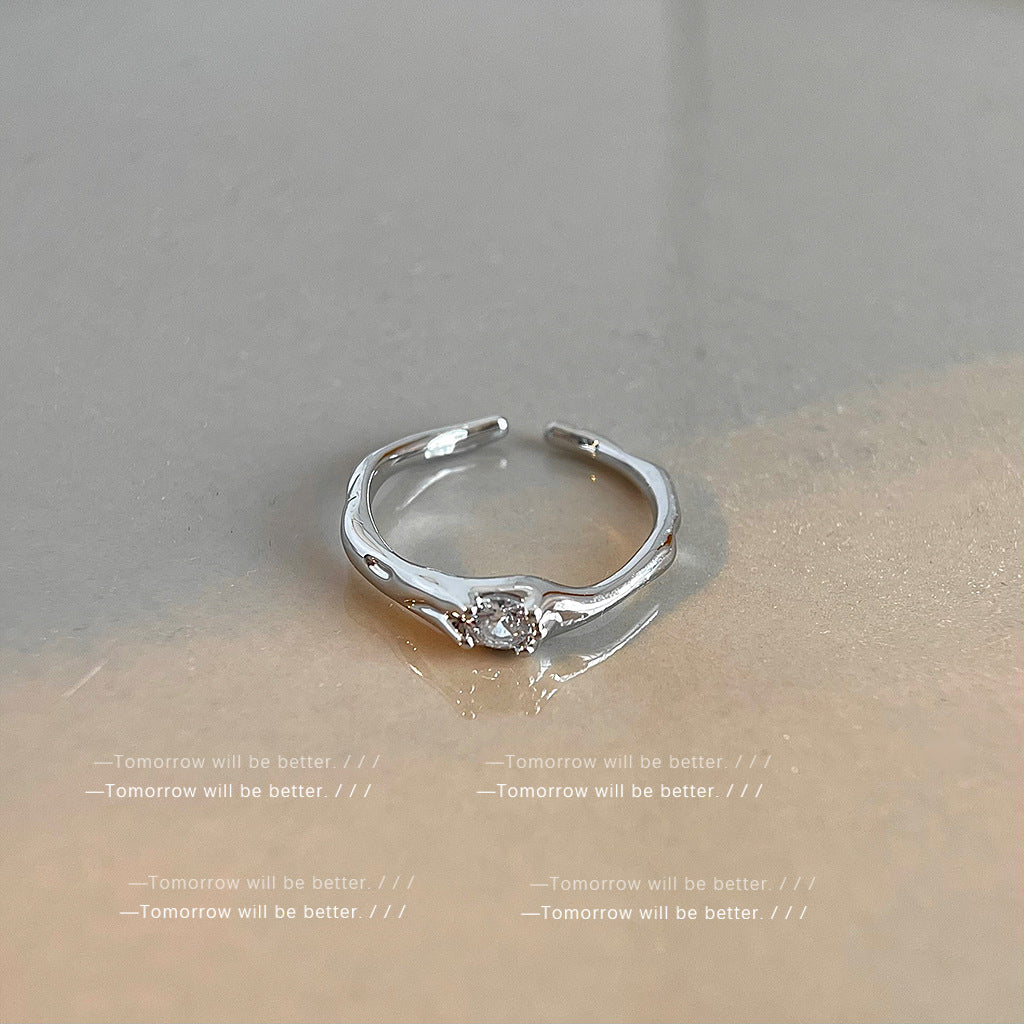 Liquid Female Personality High Sense Fashion Rings