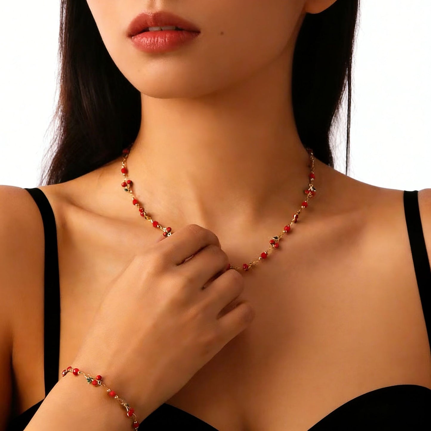 Chinese Advanced Colorful Fruit Cherry Creative Fresh Sweet Pendants