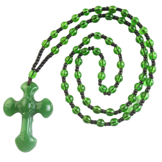 Women's & Men's Black Cross Spinach Green Jesus Light Pendants