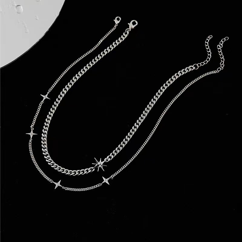 Chain Stitching Female Hip Hop Sweet Cool Cold Wind Necklace