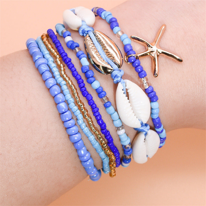 Beach Style Starfish Bead Shell Anklet Bracelets